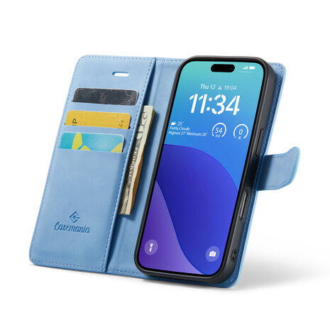 iPhone 16 Pro - Sky Blue - 2 in 1 Book Case
