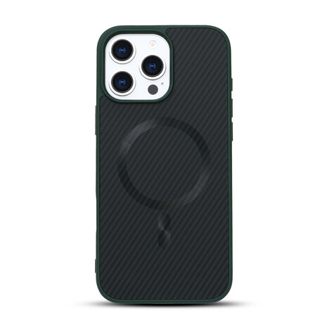 iPhone 14 Pro Max - Groen - Carbon MagSafe Back Cover