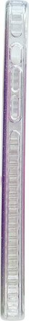 iPhone 14 Pro Max - Regenboog Glitter Back Cover - Paars
