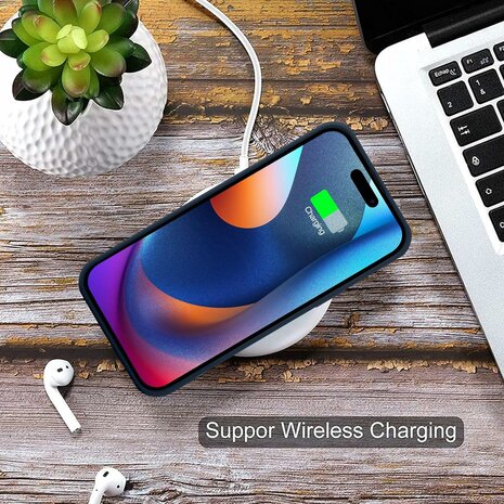 iPhone 15 Pro - Back Cover met Kaarthouder - Zwart
