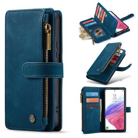 Samsung A55 - Navy Blue - Book Case met Rits