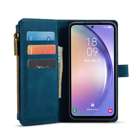 Samsung A55 - Navy Blue - Book Case met Rits