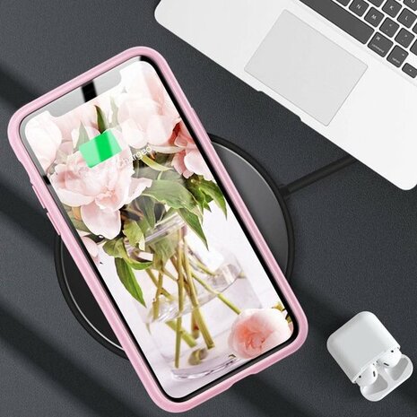 iPhone 12 Mini - Siliconen Back Cover - Roze