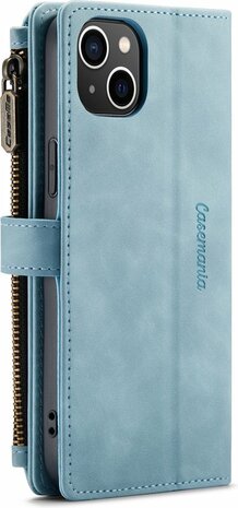 iPhone 14 Aqua Blue - Book Case met Rits