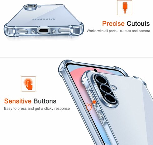 Samsung Galaxy A56 - Anti Shock &amp; 2x Glas - Transparant