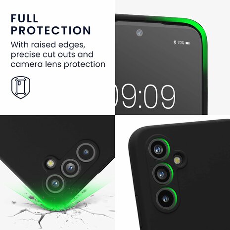 A55 - Back Cover &amp; 2X Glas - Zwart