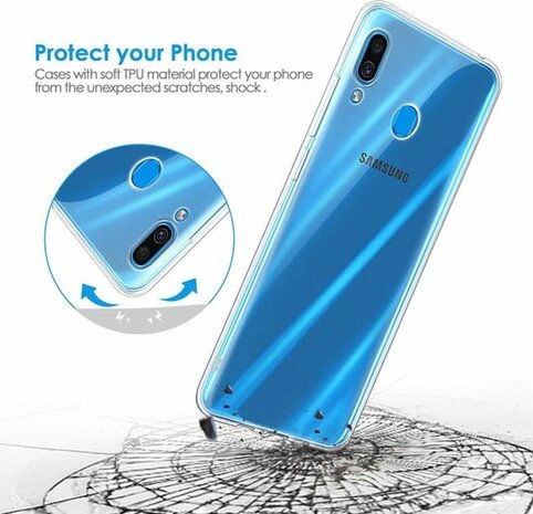 Samsung A40 - Siliconen Back Cover - Transparant