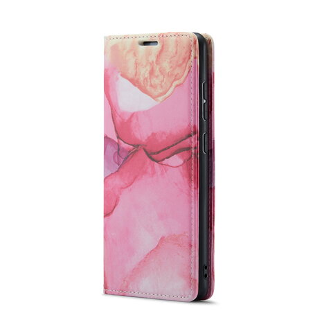 Samsung A14 Pink Rhodonite - Marmer Book Case