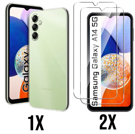 A14 - Back Cover &amp; 2x Glas - Transparant