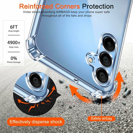 Samsung Galaxy A56 - Transparant - Anti Shock &amp; 2x Glas