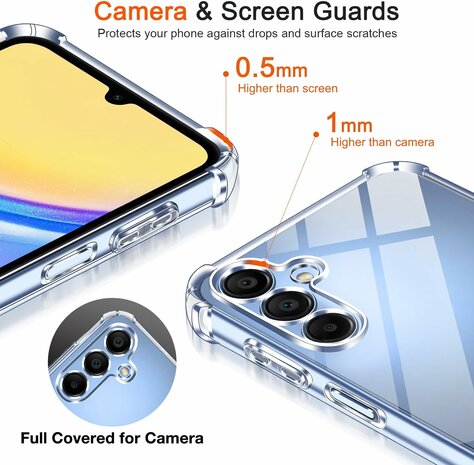 Samsung Galaxy A56 - Transparant - Anti Shock &amp; 2x Glas
