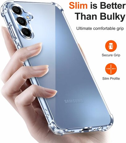 Samsung Galaxy A56 - Transparant - Anti Shock &amp; 2x Glas