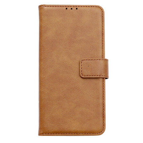 Moto G62 - Book Case &amp; Glas - Bruin