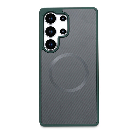 Samsung S24 Ultra - Groen - Carbon MagSafe Back Cover