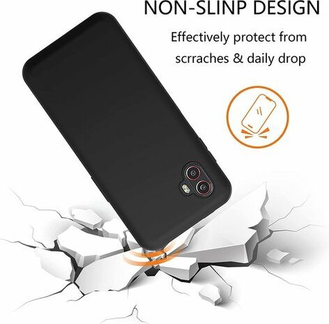 Samsung XCover 6 Pro - Siliconen Back Cover - Zwart
