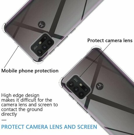 Moto G10, G20 &amp; G30 - Anti Shock &amp; 2x Glas - Transparant