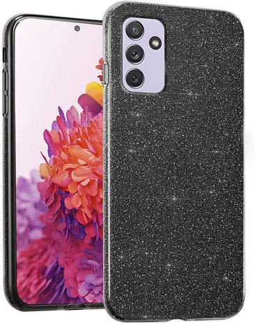 Samsung A55 - Glitter Back Cover - Zwart