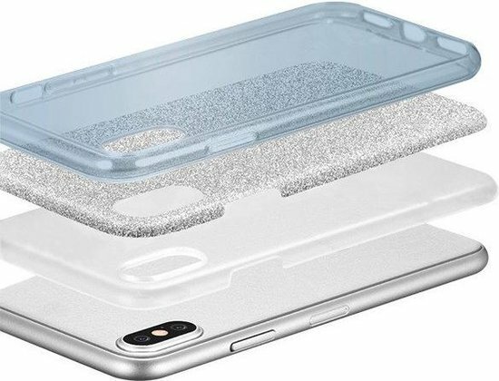 Samsung S8 - Glitter Back Cover - Blauw