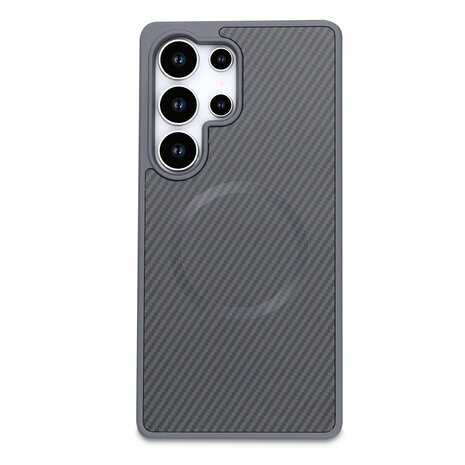 Samsung S24 Ultra - Grijs - Carbon MagSafe Back Cover