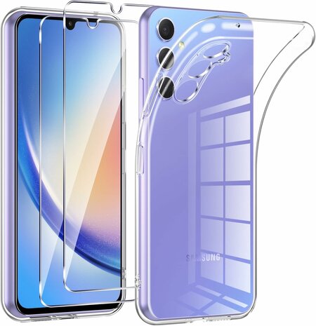 A55 - Back Cover &amp; 2x Glas - Transparant