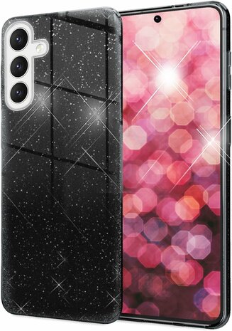 Samsung Galaxy A56 - Zwart - Glitter Back Cover