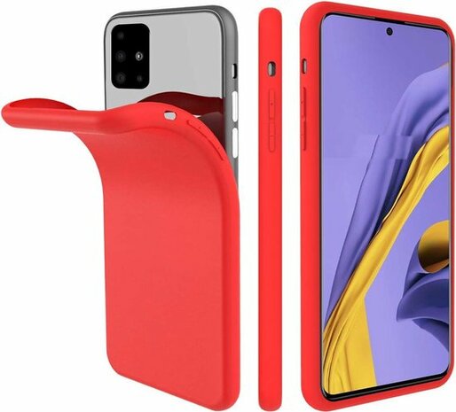 Samsung A51 - Siliconen Back Cover - Rood