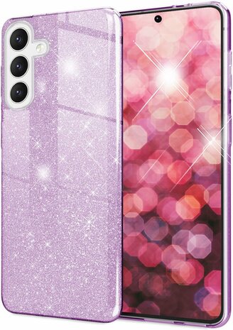 Samsung Galaxy A56 - Paars - Glitter Back Cover