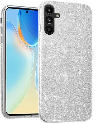 Samsung A14 - Glitter Back Cover - Zilver