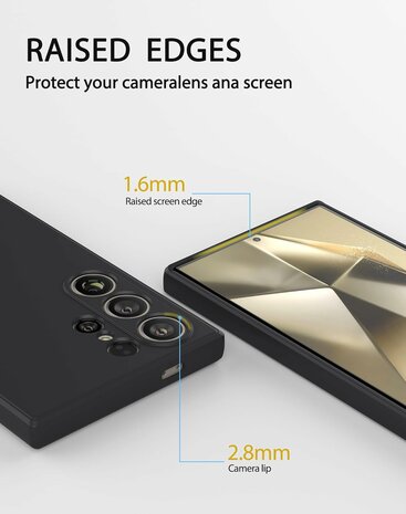 Samsung S24 Ultra - Siliconen Back Cover - Zwart