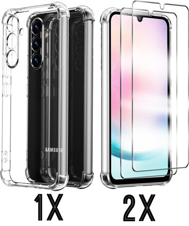 A55 - Anti Shock &amp; 2X Glas - Transparant