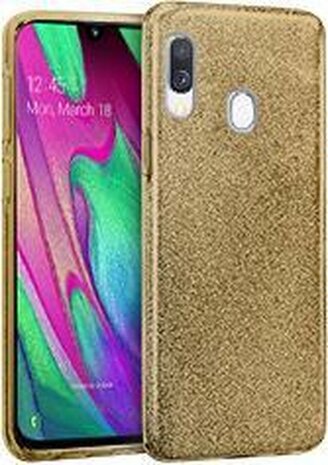 Samsung A40 - Glitter Back Cover - Goud