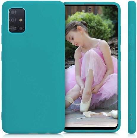 Samsung A51 - Siliconen Back Cover - Turquoise