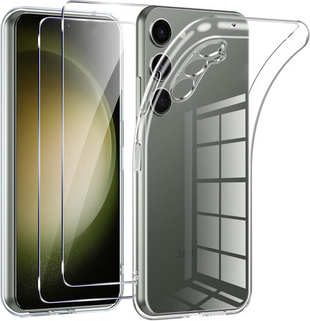 Samsung Galaxy A56 - Transparant - Siliconen Back Cover - 2x Glas