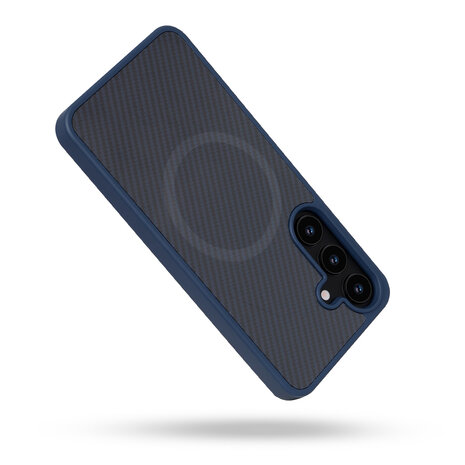Samsung A56- Blauw - Carbon MagSafe Back Cover