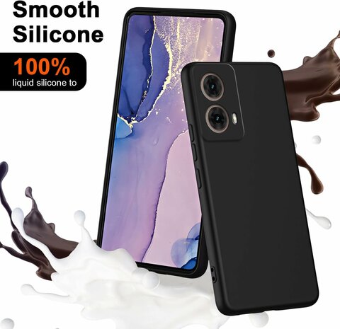Moto G85 - Siliconen Back Cover - Zwart