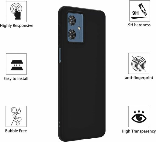 Moto G54 - Siliconen Back Cover - Zwart