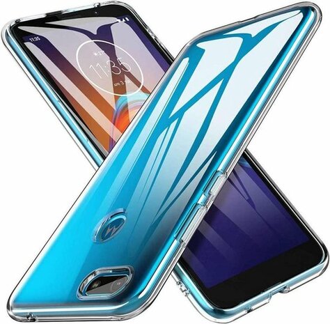 Moto E6 Play - Back Cover &amp; Glas - Transparant