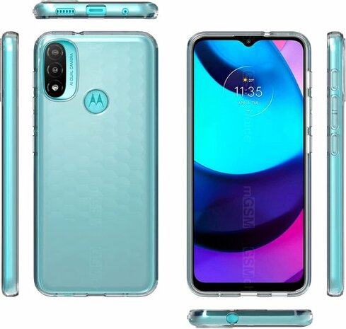 Moto E20 - Back Cover &amp; 2x Glas - Transparant