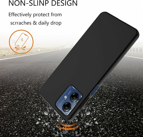 Moto G14 - Siliconen Back Cover - Zwart