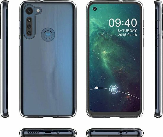 Moto G8 Power - Back Cover &amp; Glas - Transparant
