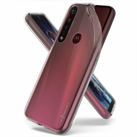 Moto G8 Plus - Back Cover &amp; Glas - Transparant