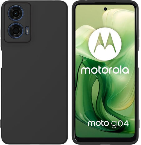 Moto G04 - Siliconen Back Cover - Zwart