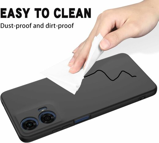 Moto G04 - Siliconen Back Cover - Zwart