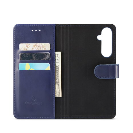 Samsung A55 - Navy Blue - Leather Book Case