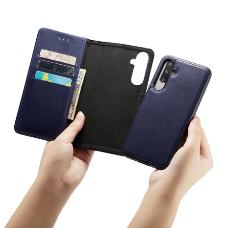 Samsung A55 - Navy Blue - Leather Book Case