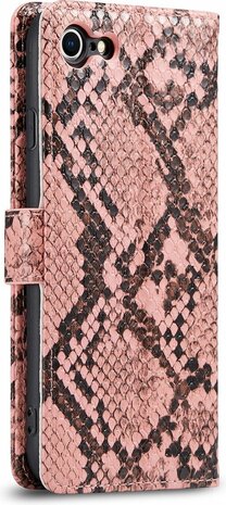 iPhone SE 2020 Roze - Slangen Book Case