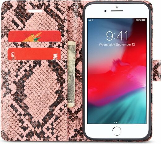 iPhone SE 2020 Roze - Slangen Book Case