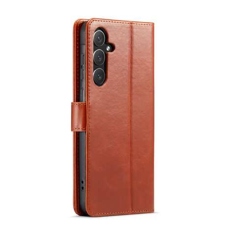 Samsung A55 - Sienna Brown - Leather Book Case