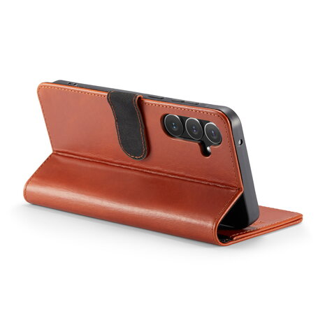 Samsung A55 - Sienna Brown - Leather Book Case