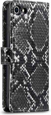 iPhone SE 2020 Zwart - Slangen Book Case